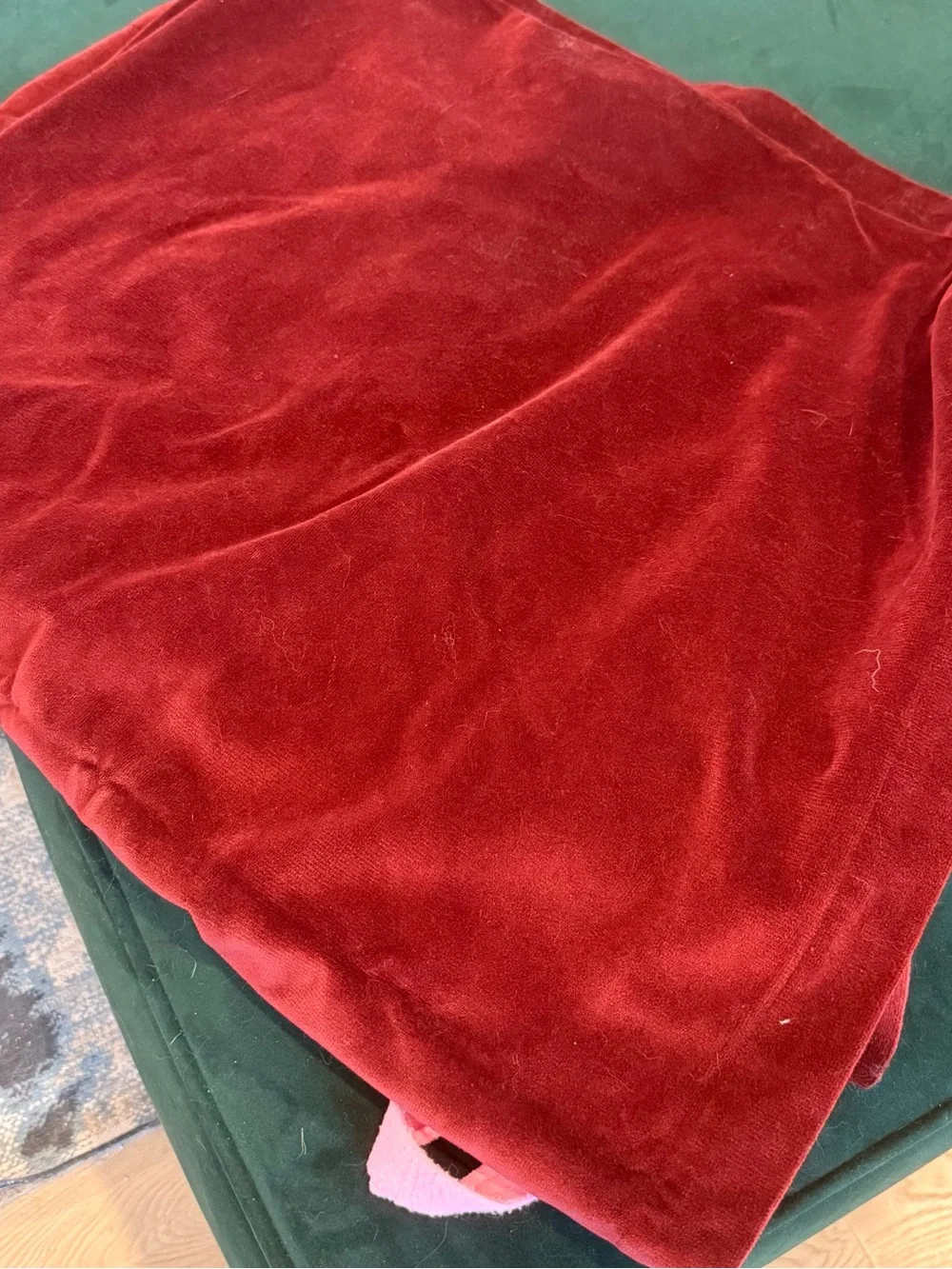 Vintage Pottery Barn Velvet Drapes in Burgundy